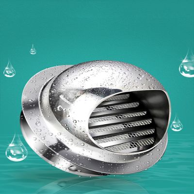 304 Stainless Steel Round Bull Nose External Vent with Screen Outside Roof Cone Top Chimney Cap Cone Top Chimney Cap Vent Cover Fits Outdoor Single Wall Pipes(150mm/5.9in)