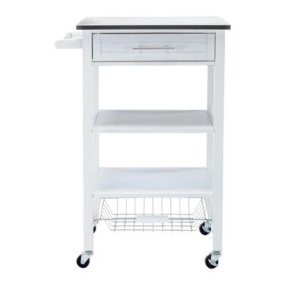 ONMYJFD Kitchen Cart with Stainless Steel Top, Rolling Cart