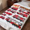 Fire Engines Themed Velveteen Plush 50" 60" Premium Blanket Fire Truck Blanket Fire Truck Throw Blanket Soft Lightweight Flannel Truck Car Blankets for Teen Men Birthday Gifts view 2