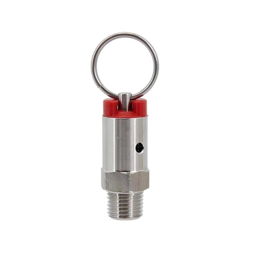 1pc Stainless Steel 304 Pressure Relief Valve for Homebrew Kegs - 1/4" Male NPT, Adjustable 17PSI to 100PSI(35psi)