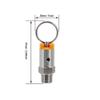 1pc Stainless Steel 304 Pressure Relief Valve for Homebrew Kegs - 1/4" Male NPT, Adjustable 17PSI to 100PSI(35psi) view 2