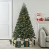 6ft-Christmas-Tree-Artificial-Decorations-Holiday Tree - with 814 Branch Tips and Metal Stand for Home Office Party,Green view 1