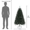 6ft-Christmas-Tree-Artificial-Decorations-Holiday Tree - with 814 Branch Tips and Metal Stand for Home Office Party,Green view 3