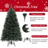 6ft-Christmas-Tree-Artificial-Decorations-Holiday Tree - with 814 Branch Tips and Metal Stand for Home Office Party,Green view 4