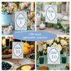 GOMAKERER 32 Pcs Wedding Table Numbers Cards, 1-30 Blue Flower Retro Border Double Sided Wedding Table Numbers Signs with Head Table Card Party Centerpiece for Birthday Bridal Event Reception view 3