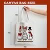 Puuonnnnno Christmas Goose Ornaments Canvas Tote Bag for Goose Lover, Farm Animal Tote Bag for Xmas Decorations view 2