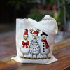 Puuonnnnno Christmas Goose Ornaments Canvas Tote Bag for Goose Lover, Farm Animal Tote Bag for Xmas Decorations view 3