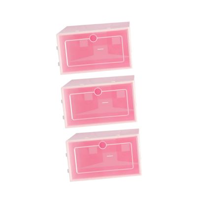 PHENOFICE 6pcs Stackable Shoe Boxes Plastic Shoe Container S