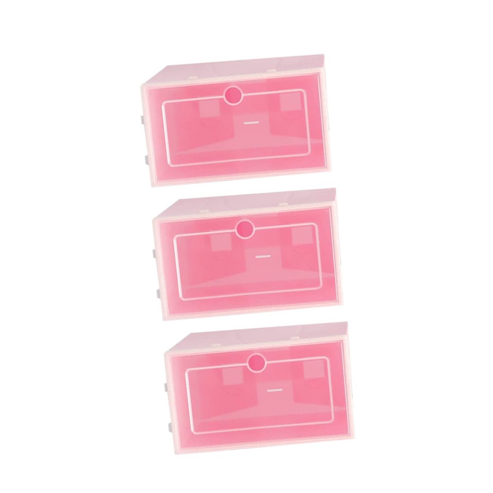 PHENOFICE 6pcs Stackable Shoe Boxes Plastic Shoe Container S