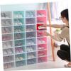 PHENOFICE 6pcs Stackable Shoe Boxes Plastic Shoe Container S view 2