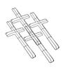 4pcs Cross Metal Wreath Frame, Iron DIY Flower Craft for Xmas Halloween view 1