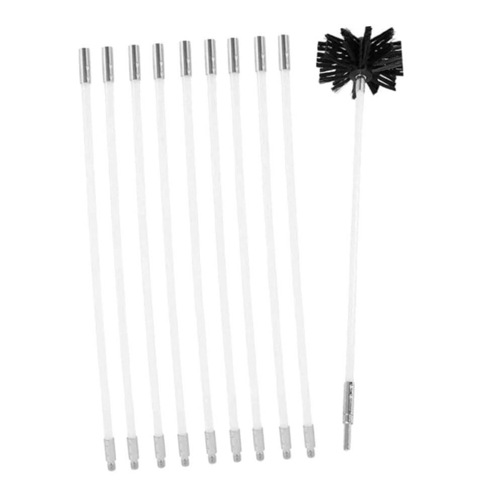 Flexible Dryer Vent Cleaning Brush Kit with Nylon and Iron