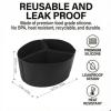 3 in 1 Silicone Slow Cooker Divider Liner Reusable Leakproof Dishwasher Safe Cooking Liner For 6 Quart Pot (Black) view 3