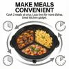 3 in 1 Silicone Slow Cooker Divider Liner Reusable Leakproof Dishwasher Safe Cooking Liner For 6 Quart Pot (Black) view 4