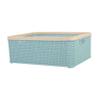ABOOFAN Multipurpose Storage Basket for Sundries and Stackable Desktop Organizer Bin in Frosted Blue Non Deformable Container for Home and Closet Storage view 1