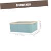 ABOOFAN Multipurpose Storage Basket for Sundries and Stackable Desktop Organizer Bin in Frosted Blue Non Deformable Container for Home and Closet Storage view 2