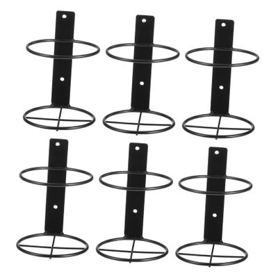 OSOLADY 6pcs Iron Wine Display Racks Wall Mounted Holder Stable Storage for Home Bar Office Restaurant Party Use