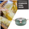 HIAKDOFT Multifunctional Stainless Steel Deep Frying Pot for Home and Restaurant Use Efficient Quick Heating Tempura Fryer Pan with Nonstick Surface Healthy Oil Control Cooking Tool view 4