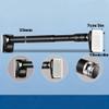 Adjustable Shower Curtain Rods No Drill,33mm Tension Spring Curtain Rod For Window,16-196 In Expandable Telescoping Spring Tension Rods,Closet Pole,Divider,Bathroom,With Card Tray(Black,16-21in) view 3