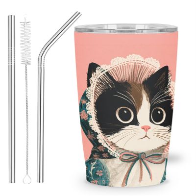 NOXOZNMOK Cat Tumbler with Lid and Straw for Women Leakproof Travel Coffee Mug Double Wall Insulated Cups 20OZ Gifts for Office Kitchen Outdoor
