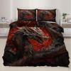 MLWC Dragon Duvet Cover Western Dragon Bedding Set Soft Microfiber Animal Comforter Cover with Zipper Ties Bedroom & Room Decor California King Size view 1