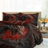 MLWC Dragon Duvet Cover Western Dragon Bedding Set Soft Microfiber Animal Comforter Cover with Zipper Ties Bedroom & Room Decor California King Size view 4