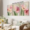 Pink and Green Floral Wall Art Abstract Tulip Print 16x24inx3 No Frame view 2