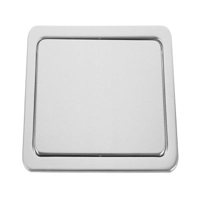 1pcs Built-in Stainless Steel Countertop Trash Chute Lid - Square Swing Cover for Kitchen Waste Disposal(430 Stainless steel)