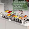 ZAIHW Universal Pizza Topping Station - Stainless Steel Condiment Tray for Outdoor Pizza Oven Accessories, 304 Grade Seasoning Containers with Lids, Perfect for Parties and Gatherings view 3