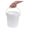 5L White Plastic Bucket with Lid and Handle for Fishing view 4
