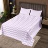 Manfei Purple White Stripes Quilt Set King Size,Wavy Line Neutral Striped Lightweight Coverlet Bedspread,Modern Simple Style Bed Cover Set,Geometric Cute Bedspread 3 Piece (1 Quilt,2 Pillowcases) view 1