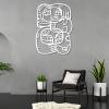 Abstract Faces Metal Wall Art,Picasso Faces Metal Wall Decor,Abstract Wall Art for Living Room, Bedroom, Bathroom,Office(White,47x34inch/120x87cm) view 1