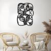 Abstract Faces Metal Wall Art,Picasso Faces Metal Wall Decor,Abstract Wall Art for Living Room, Bedroom, Bathroom,Office(White,47x34inch/120x87cm) view 2