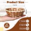 12 Pack Round Gift Baskets, 6.7" Natural Bamboo Woven Fruit Basket, Bamboo Bread Fruit-Basket Food Storage Serving Basket for Kitchen, Restaurant, Centerpiece Display, Party, Wedding view 2