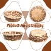 12 Pack Round Gift Baskets, 6.7" Natural Bamboo Woven Fruit Basket, Bamboo Bread Fruit-Basket Food Storage Serving Basket for Kitchen, Restaurant, Centerpiece Display, Party, Wedding view 3