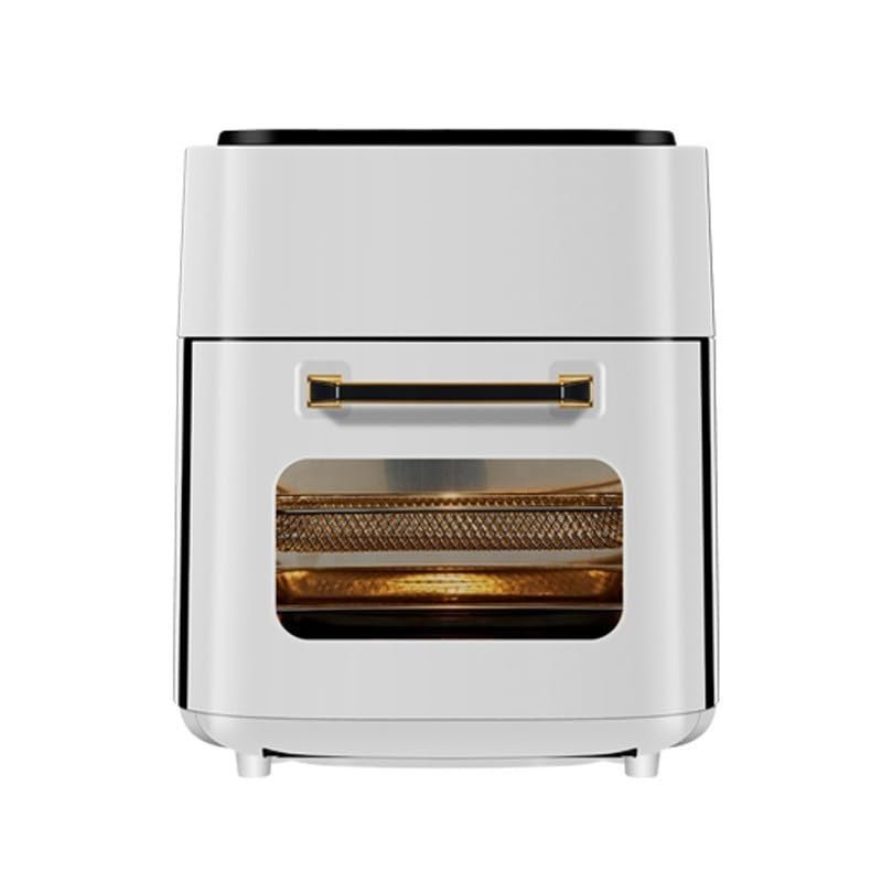 15L Touchscreen Air Fryer, 110V US Plug, Multi-Function Electric Cooker & Oven, Anti-Dry Burn Safety, Surround Heating, for 45 People, 1300W1400W  Black/White/Green (15L White, US 110V)