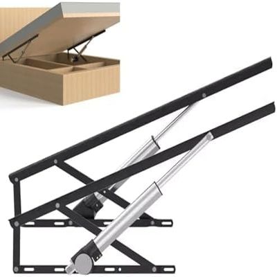 Heavy Duty Bed Risers Electric Lift Mechanism with Remote Control, 600KG Load Capacity, Power Failure Protection, Folding Storage Rod