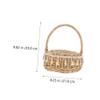 Hemobllo Large Portable Woven Flower Basket for Bride and Flower Girl Photography Prop with Spacious Capacity Wedding Accessory and Special Events and Parties view 2