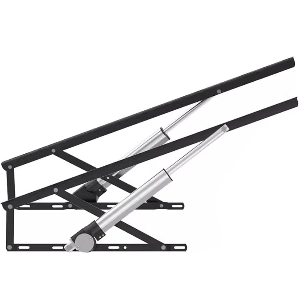 Electric Bed Lift Mechanism, Heavy Duty Steel Bed Risers with Remote Control, Load Capacity 600KG, Folding Bed Lifting Rod for Storage Box and Sprung Divan Bases