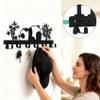 SPMatrix House Warming Gifts New Home,Key Holder for Wall with Screws,Panda Key Hanger Decor for Kitchen,Entryway,Office,Hallway,Bedroom,Doorway,Garage Mudroom,House Essentials,Housewarming Gifts view 2