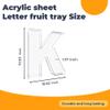 10" Acrylic Letter Charcuterie Tray - Reusable Fillable Alphabet Shape Charcuterie Box, Alphabet Shape Cake Candy Tray for Birthday Anniversary Party Decorations (Letter K) view 2