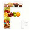 10" Acrylic Letter Charcuterie Tray - Reusable Fillable Alphabet Shape Charcuterie Box, Alphabet Shape Cake Candy Tray for Birthday Anniversary Party Decorations (Letter F) view 1