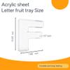 10" Acrylic Letter Charcuterie Tray - Reusable Fillable Alphabet Shape Charcuterie Box, Alphabet Shape Cake Candy Tray for Birthday Anniversary Party Decorations (Letter F) view 2