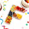 10" Acrylic Letter Charcuterie Tray - Reusable Fillable Alphabet Shape Charcuterie Box, Alphabet Shape Cake Candy Tray for Birthday Anniversary Party Decorations (Letter F) view 3