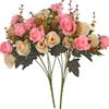2 pcs Silk Rose Artificial Flowers Wedding Home Garden Decoration Bride Bouquet DIY Gift Scrapbooking Wreaths Wall Photography Prop(Color k) view 1