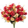 2 pcs Silk Rose Artificial Flowers Wedding Home Garden Decoration Bride Bouquet DIY Gift Scrapbooking Wreaths Wall Photography Prop(Color k) view 2