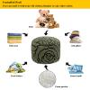 Asuprui Fluffy Flower Pouf Ottoman Cover Only 20"x14" Round Plush Fuzzy Pouf Shell for Footrest, Stool or Floor Seat, Soft Removable Home Decor (No Insert Included) (Green) view 2