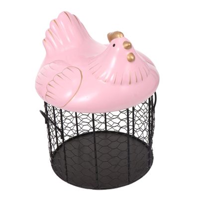 ABOOFAN Creative Hen Shaped Egg Basket Kitchen Storage Container Practical Fruit and Kitchen Accessory Storage Basket for Home Organization