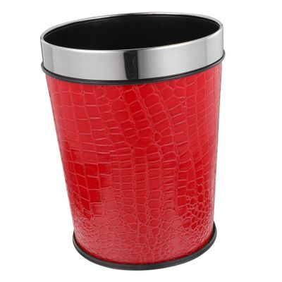 UKCOCO Retro Style Bathroom Garbage Can Lidless Waste Bucket with Thickened Non Slip Base Open Trash Bin for Bedroom Hotel Living Compressive Resistance Design