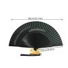 AHUANH Portable Hand Fans for Women Foldable with Tassels, Summer Silk Chinese Fan for Wedding Decorations, Performances Folding Fan Hanfu(Fan W) view 3